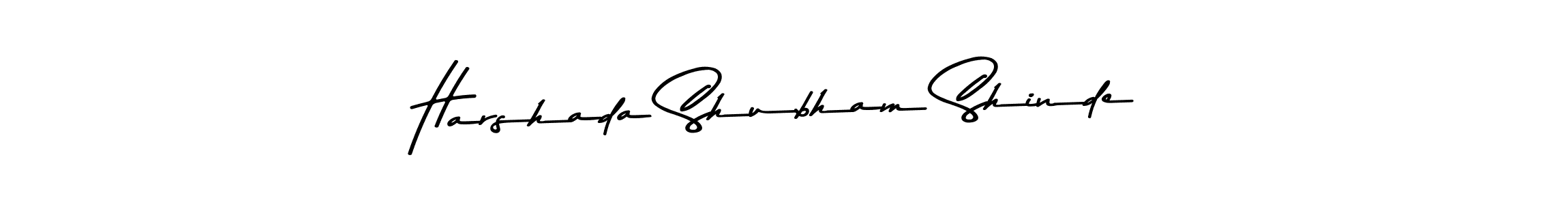 Harshada Shubham Shinde stylish signature style. Best Handwritten Sign (Asem Kandis PERSONAL USE) for my name. Handwritten Signature Collection Ideas for my name Harshada Shubham Shinde. Harshada Shubham Shinde signature style 9 images and pictures png