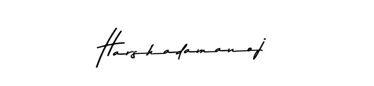 How to make Harshadamanoj signature? Asem Kandis PERSONAL USE is a professional autograph style. Create handwritten signature for Harshadamanoj name. Harshadamanoj signature style 9 images and pictures png
