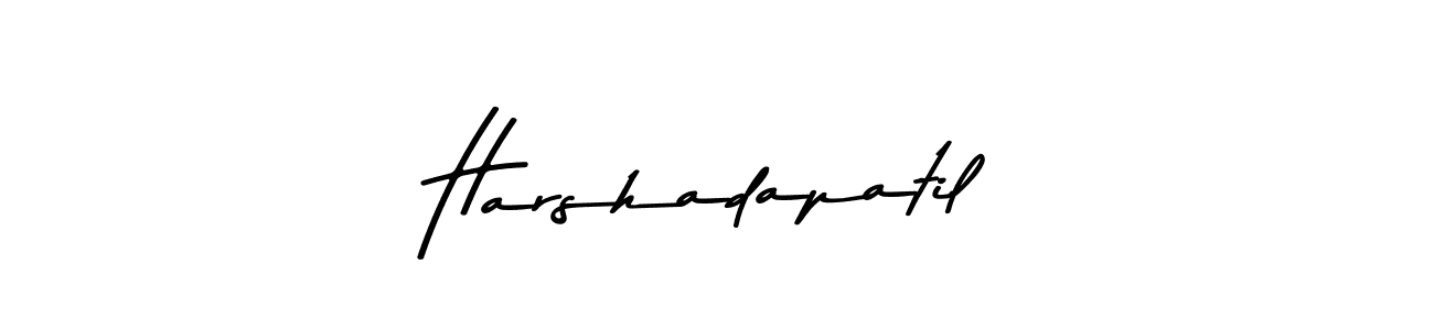 Harshadapatil stylish signature style. Best Handwritten Sign (Asem Kandis PERSONAL USE) for my name. Handwritten Signature Collection Ideas for my name Harshadapatil. Harshadapatil signature style 9 images and pictures png
