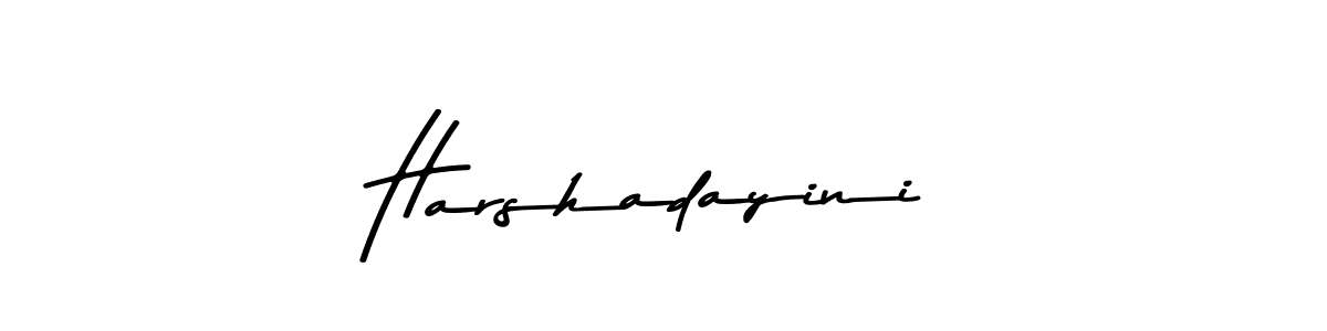 Make a beautiful signature design for name Harshadayini. With this signature (Asem Kandis PERSONAL USE) style, you can create a handwritten signature for free. Harshadayini signature style 9 images and pictures png