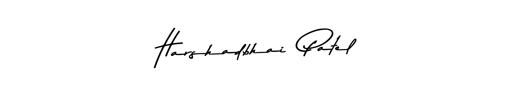 Use a signature maker to create a handwritten signature online. With this signature software, you can design (Asem Kandis PERSONAL USE) your own signature for name Harshadbhai  Patel. Harshadbhai  Patel signature style 9 images and pictures png