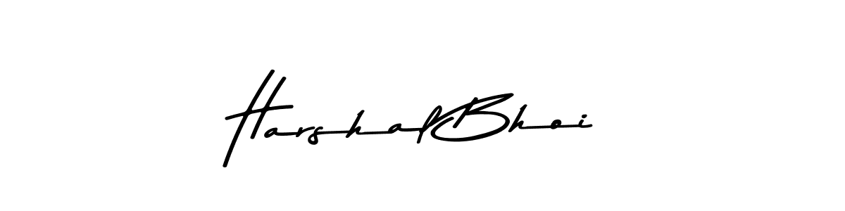 Create a beautiful signature design for name Harshal Bhoi. With this signature (Asem Kandis PERSONAL USE) fonts, you can make a handwritten signature for free. Harshal Bhoi signature style 9 images and pictures png