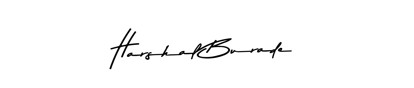 Create a beautiful signature design for name Harshal Burade. With this signature (Asem Kandis PERSONAL USE) fonts, you can make a handwritten signature for free. Harshal Burade signature style 9 images and pictures png