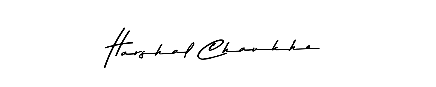 How to make Harshal Chaukhe signature? Asem Kandis PERSONAL USE is a professional autograph style. Create handwritten signature for Harshal Chaukhe name. Harshal Chaukhe signature style 9 images and pictures png
