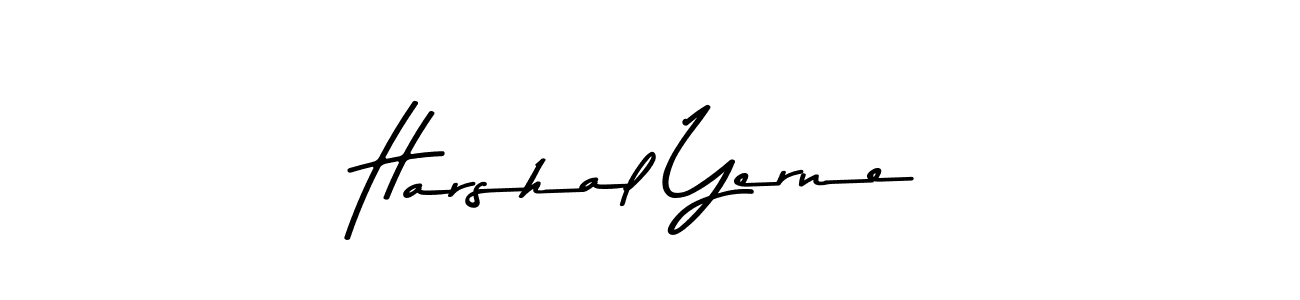 Use a signature maker to create a handwritten signature online. With this signature software, you can design (Asem Kandis PERSONAL USE) your own signature for name Harshal Yerne. Harshal Yerne signature style 9 images and pictures png