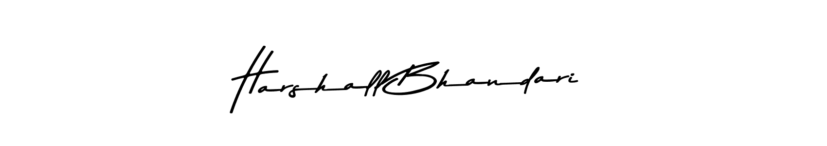 This is the best signature style for the Harshall Bhandari name. Also you like these signature font (Asem Kandis PERSONAL USE). Mix name signature. Harshall Bhandari signature style 9 images and pictures png