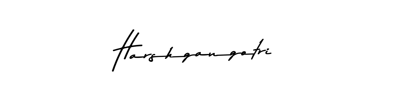 How to make Harshgangotri signature? Asem Kandis PERSONAL USE is a professional autograph style. Create handwritten signature for Harshgangotri name. Harshgangotri signature style 9 images and pictures png