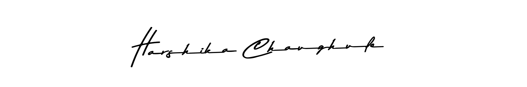 The best way (Asem Kandis PERSONAL USE) to make a short signature is to pick only two or three words in your name. The name Harshika Chaughule include a total of six letters. For converting this name. Harshika Chaughule signature style 9 images and pictures png