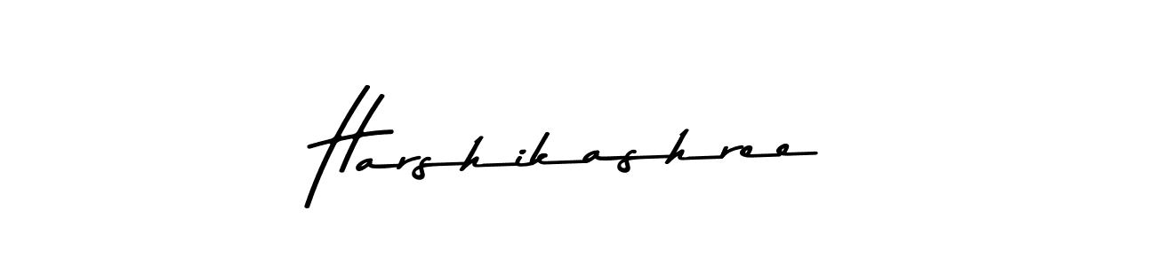 Make a beautiful signature design for name Harshikashree. With this signature (Asem Kandis PERSONAL USE) style, you can create a handwritten signature for free. Harshikashree signature style 9 images and pictures png