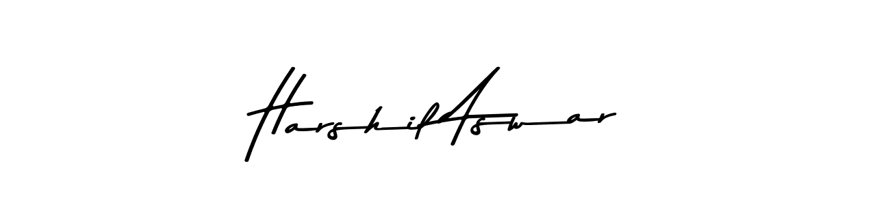 Make a beautiful signature design for name Harshil Aswar. With this signature (Asem Kandis PERSONAL USE) style, you can create a handwritten signature for free. Harshil Aswar signature style 9 images and pictures png