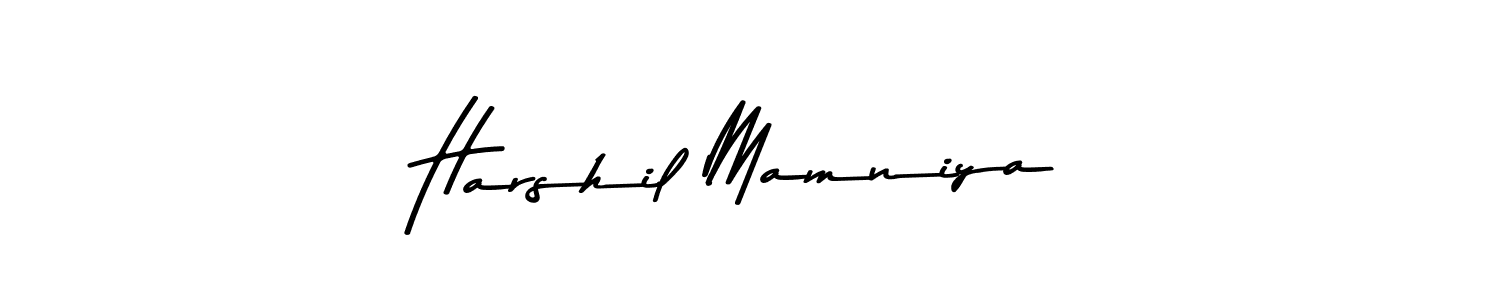How to make Harshil Mamniya signature? Asem Kandis PERSONAL USE is a professional autograph style. Create handwritten signature for Harshil Mamniya name. Harshil Mamniya signature style 9 images and pictures png