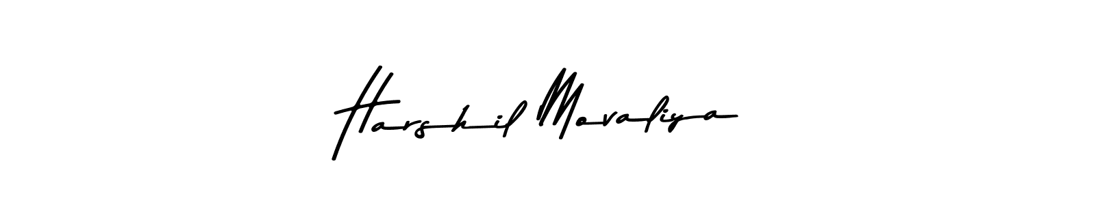 Make a beautiful signature design for name Harshil Movaliya. Use this online signature maker to create a handwritten signature for free. Harshil Movaliya signature style 9 images and pictures png