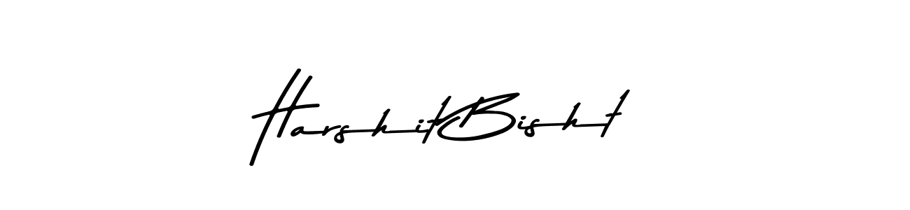 Make a beautiful signature design for name Harshit Bisht. With this signature (Asem Kandis PERSONAL USE) style, you can create a handwritten signature for free. Harshit Bisht signature style 9 images and pictures png