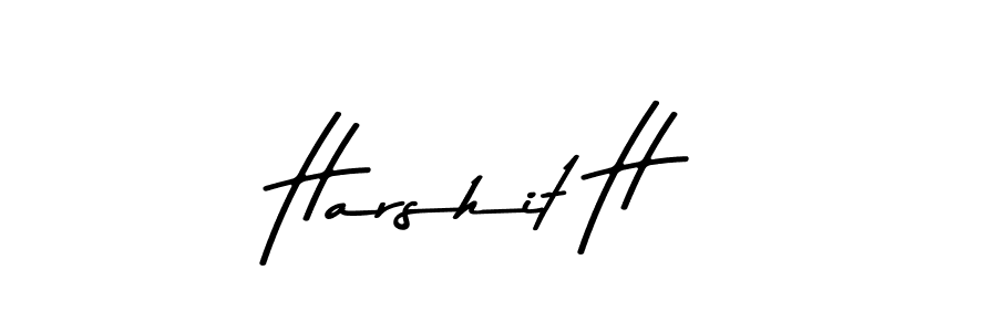 Harshit H stylish signature style. Best Handwritten Sign (Asem Kandis PERSONAL USE) for my name. Handwritten Signature Collection Ideas for my name Harshit H. Harshit H signature style 9 images and pictures png