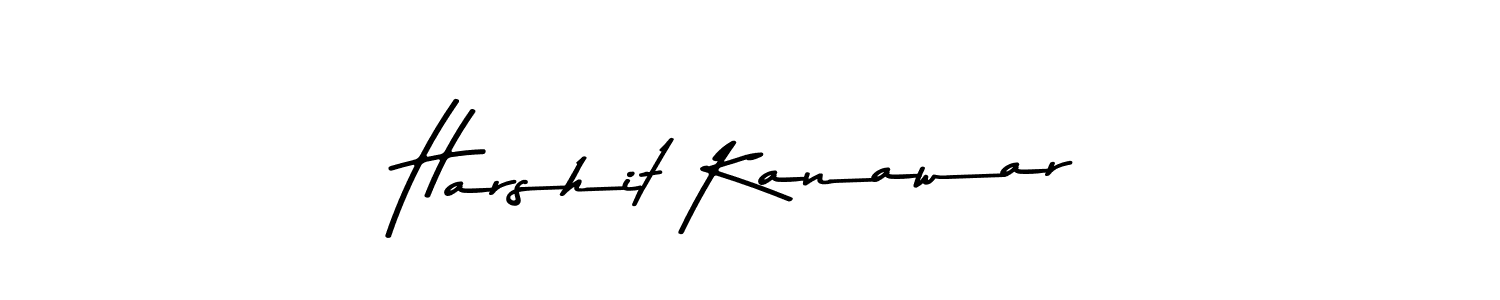 Create a beautiful signature design for name Harshit Kanawar. With this signature (Asem Kandis PERSONAL USE) fonts, you can make a handwritten signature for free. Harshit Kanawar signature style 9 images and pictures png