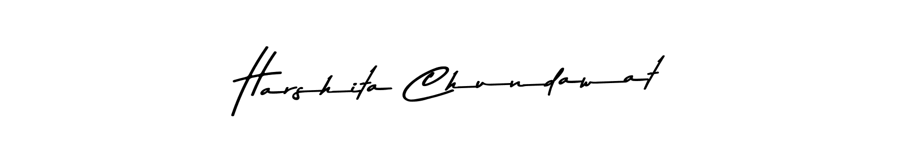 Make a beautiful signature design for name Harshita Chundawat. With this signature (Asem Kandis PERSONAL USE) style, you can create a handwritten signature for free. Harshita Chundawat signature style 9 images and pictures png