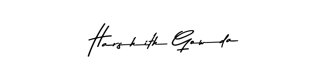 Design your own signature with our free online signature maker. With this signature software, you can create a handwritten (Asem Kandis PERSONAL USE) signature for name Harshith Gowda. Harshith Gowda signature style 9 images and pictures png