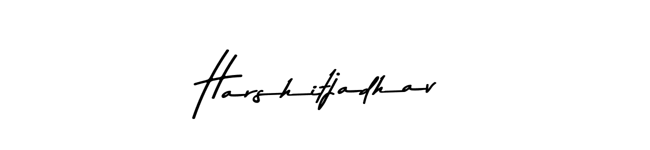 How to make Harshitjadhav name signature. Use Asem Kandis PERSONAL USE style for creating short signs online. This is the latest handwritten sign. Harshitjadhav signature style 9 images and pictures png