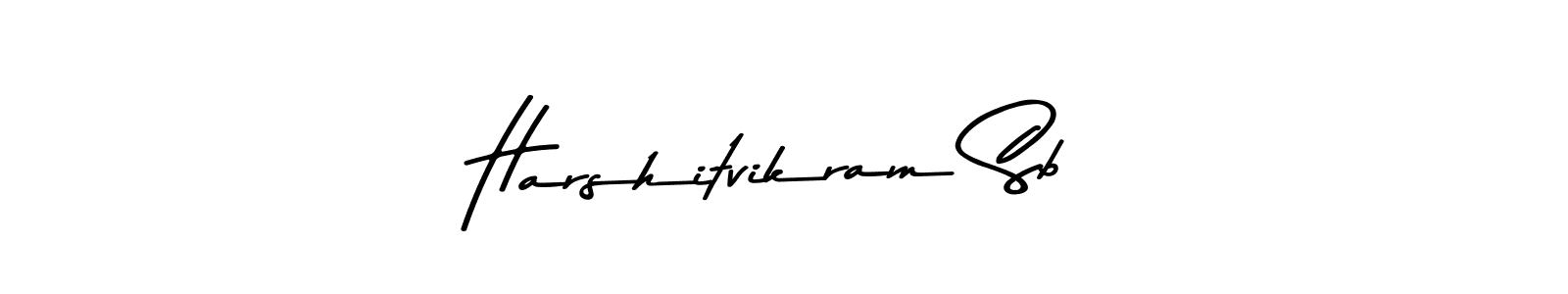 Create a beautiful signature design for name Harshitvikram Sb. With this signature (Asem Kandis PERSONAL USE) fonts, you can make a handwritten signature for free. Harshitvikram Sb signature style 9 images and pictures png