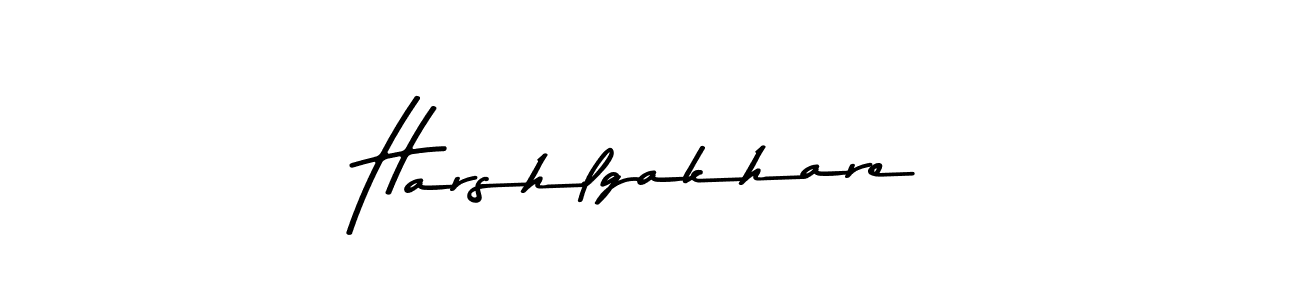 Create a beautiful signature design for name Harshlgakhare. With this signature (Asem Kandis PERSONAL USE) fonts, you can make a handwritten signature for free. Harshlgakhare signature style 9 images and pictures png