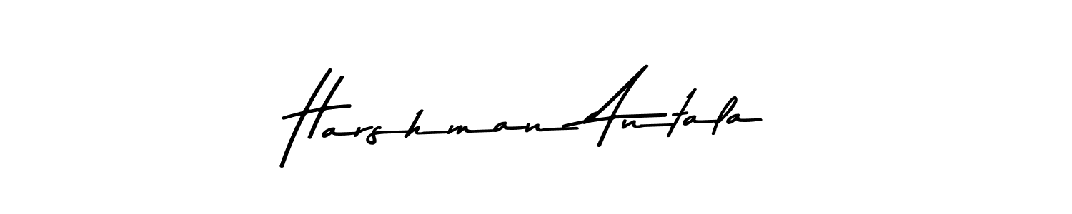 Use a signature maker to create a handwritten signature online. With this signature software, you can design (Asem Kandis PERSONAL USE) your own signature for name Harshman Antala. Harshman Antala signature style 9 images and pictures png