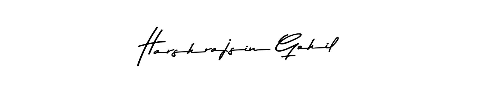 Design your own signature with our free online signature maker. With this signature software, you can create a handwritten (Asem Kandis PERSONAL USE) signature for name Harshrajsin Gohil. Harshrajsin Gohil signature style 9 images and pictures png