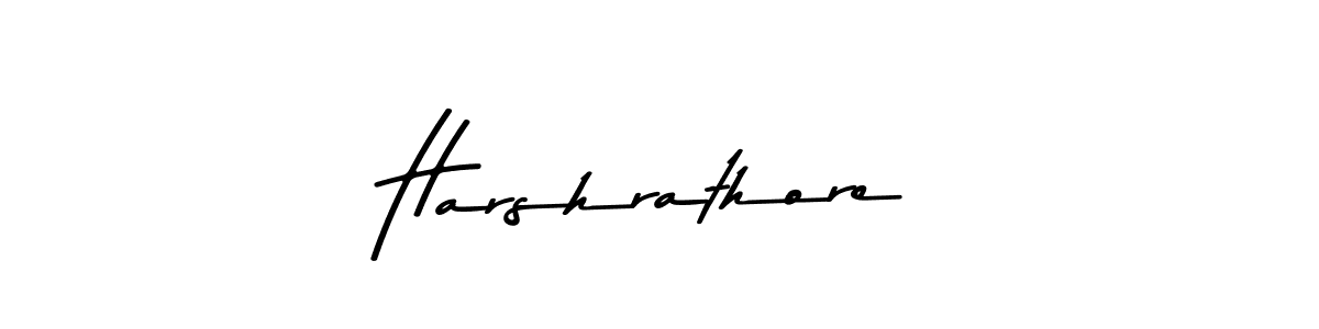 Make a beautiful signature design for name Harshrathore. With this signature (Asem Kandis PERSONAL USE) style, you can create a handwritten signature for free. Harshrathore signature style 9 images and pictures png
