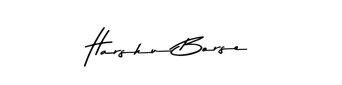 Use a signature maker to create a handwritten signature online. With this signature software, you can design (Asem Kandis PERSONAL USE) your own signature for name Harshu Borse. Harshu Borse signature style 9 images and pictures png