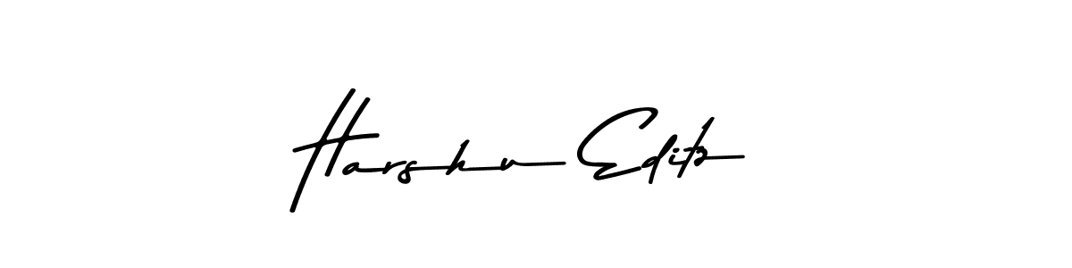 Use a signature maker to create a handwritten signature online. With this signature software, you can design (Asem Kandis PERSONAL USE) your own signature for name Harshu Editz. Harshu Editz signature style 9 images and pictures png