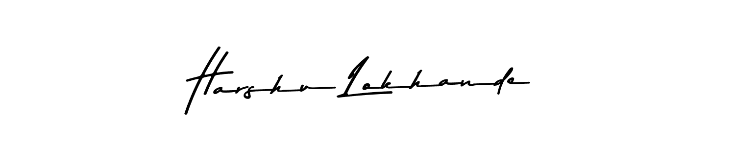 Create a beautiful signature design for name Harshu Lokhande. With this signature (Asem Kandis PERSONAL USE) fonts, you can make a handwritten signature for free. Harshu Lokhande signature style 9 images and pictures png