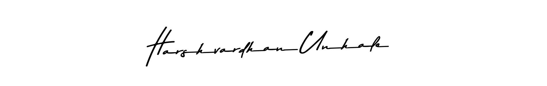 Make a beautiful signature design for name Harshvardhan Unhale. With this signature (Asem Kandis PERSONAL USE) style, you can create a handwritten signature for free. Harshvardhan Unhale signature style 9 images and pictures png