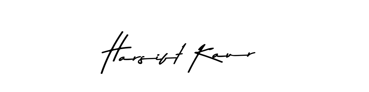 Make a beautiful signature design for name Harsift Kaur. With this signature (Asem Kandis PERSONAL USE) style, you can create a handwritten signature for free. Harsift Kaur signature style 9 images and pictures png