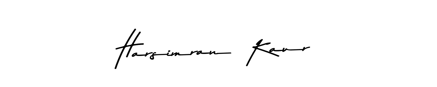 Design your own signature with our free online signature maker. With this signature software, you can create a handwritten (Asem Kandis PERSONAL USE) signature for name Harsimran  Kaur. Harsimran  Kaur signature style 9 images and pictures png