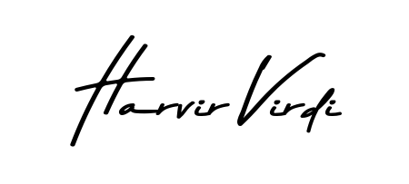 Looking for an artistic signature for Harvir Virdi? The Asem Kandis PERSONAL USE calligraphy style gives a sophisticated flow suitable for business cards and emails. Harvir Virdi signature style 9 images and pictures png