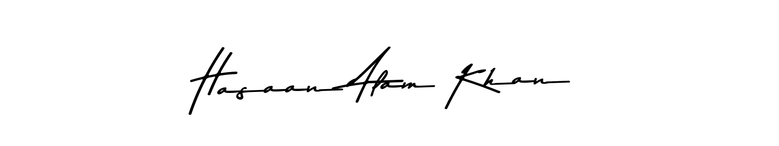 Use a signature maker to create a handwritten signature online. With this signature software, you can design (Asem Kandis PERSONAL USE) your own signature for name Hasaan Alam Khan. Hasaan Alam Khan signature style 9 images and pictures png