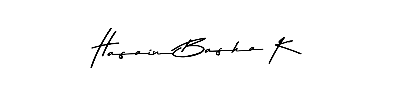 if you are searching for the best signature style for your name Hasain Basha K. so please give up your signature search. here we have designed multiple signature styles  using Asem Kandis PERSONAL USE. Hasain Basha K signature style 9 images and pictures png