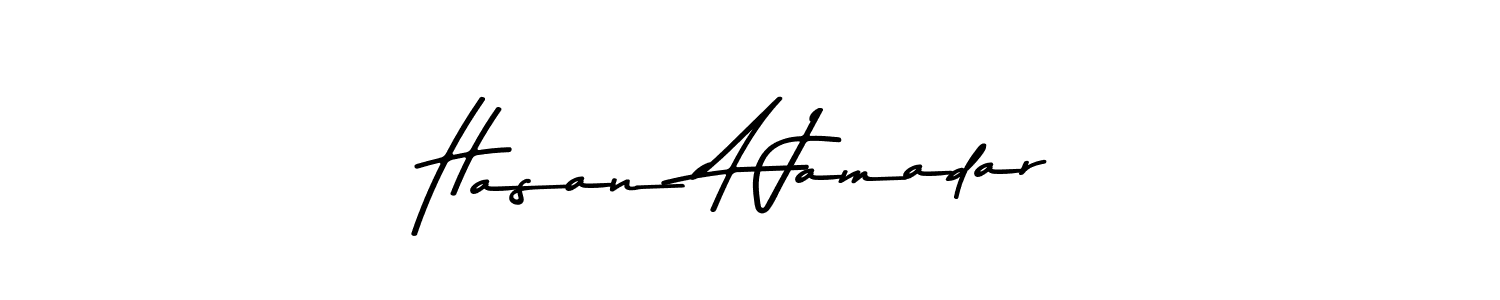 The best way (Asem Kandis PERSONAL USE) to make a short signature is to pick only two or three words in your name. The name Hasan A Jamadar include a total of six letters. For converting this name. Hasan A Jamadar signature style 9 images and pictures png