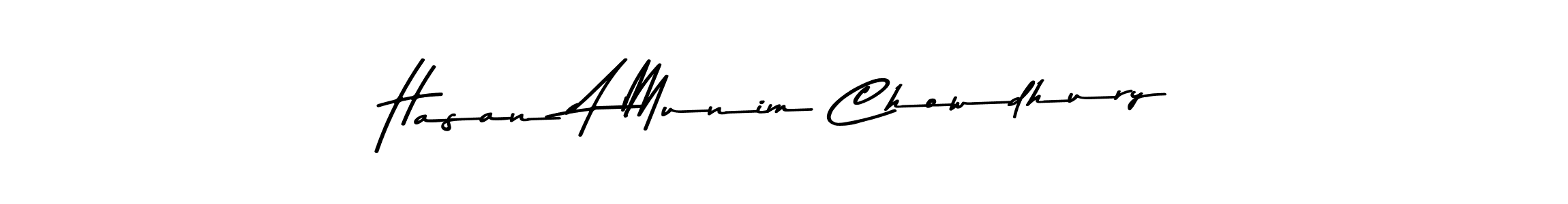 You should practise on your own different ways (Asem Kandis PERSONAL USE) to write your name (Hasan A Munim Chowdhury) in signature. don't let someone else do it for you. Hasan A Munim Chowdhury signature style 9 images and pictures png