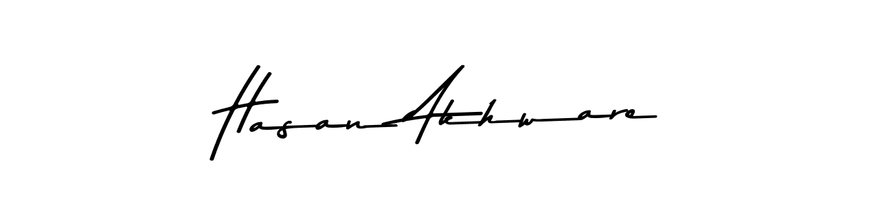 Make a beautiful signature design for name Hasan Akhware. Use this online signature maker to create a handwritten signature for free. Hasan Akhware signature style 9 images and pictures png