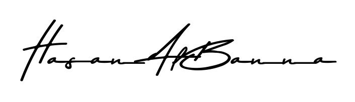 Upgrade your professional image with Hasan Al Banna signature created with Asem Kandis PERSONAL USE font. Fast, free, and watermark-free download. Hasan Al Banna signature style 9 images and pictures png