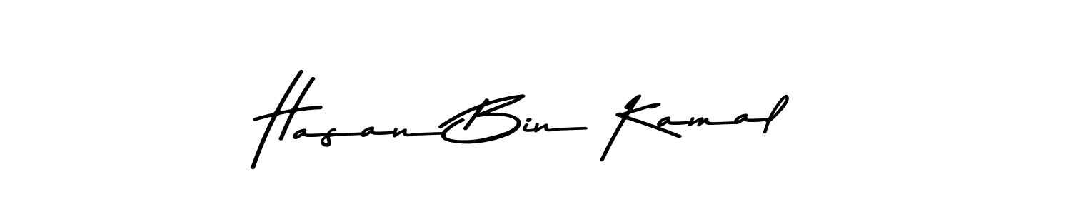 How to make Hasan Bin Kamal name signature. Use Asem Kandis PERSONAL USE style for creating short signs online. This is the latest handwritten sign. Hasan Bin Kamal signature style 9 images and pictures png