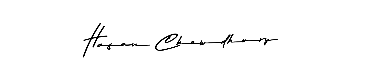 Create a beautiful signature design for name Hasan Chowdhury. With this signature (Asem Kandis PERSONAL USE) fonts, you can make a handwritten signature for free. Hasan Chowdhury signature style 9 images and pictures png