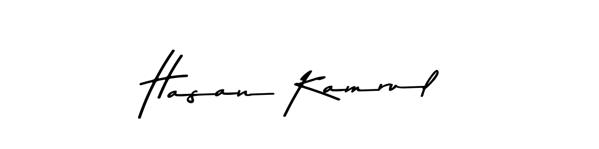 How to make Hasan Kamrul name signature. Use Asem Kandis PERSONAL USE style for creating short signs online. This is the latest handwritten sign. Hasan Kamrul signature style 9 images and pictures png