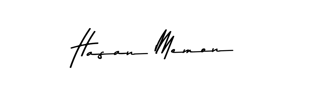 Design your own signature with our free online signature maker. With this signature software, you can create a handwritten (Asem Kandis PERSONAL USE) signature for name Hasan Memon. Hasan Memon signature style 9 images and pictures png