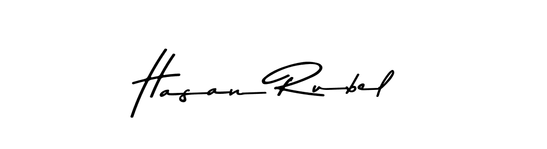 Make a beautiful signature design for name Hasan Rubel. With this signature (Asem Kandis PERSONAL USE) style, you can create a handwritten signature for free. Hasan Rubel signature style 9 images and pictures png