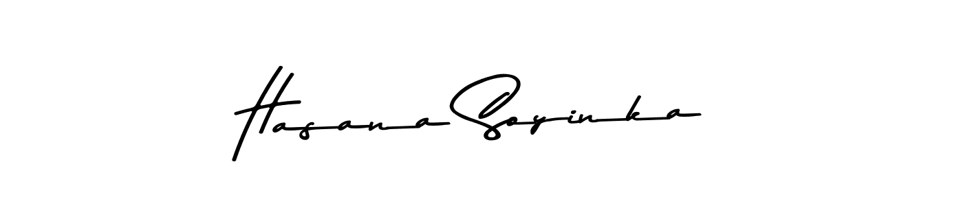 Make a beautiful signature design for name Hasana Soyinka. With this signature (Asem Kandis PERSONAL USE) style, you can create a handwritten signature for free. Hasana Soyinka signature style 9 images and pictures png