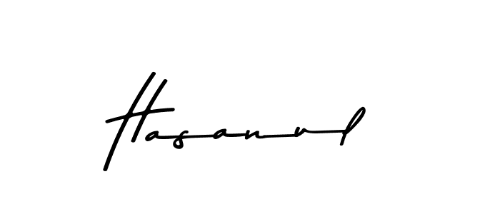 Create a beautiful signature design for name Hasanul. With this signature (Asem Kandis PERSONAL USE) fonts, you can make a handwritten signature for free. Hasanul signature style 9 images and pictures png