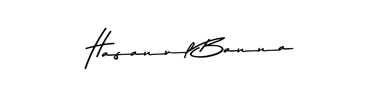 Create a beautiful signature design for name Hasanul Banna. With this signature (Asem Kandis PERSONAL USE) fonts, you can make a handwritten signature for free. Hasanul Banna signature style 9 images and pictures png