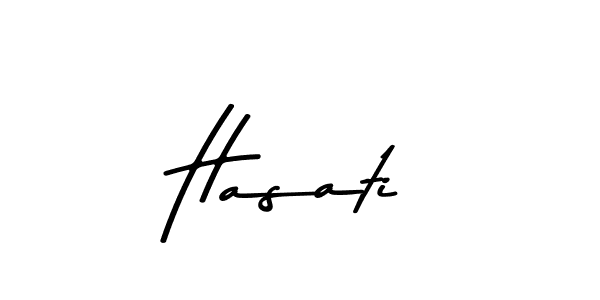 How to make Hasati name signature. Use Asem Kandis PERSONAL USE style for creating short signs online. This is the latest handwritten sign. Hasati signature style 9 images and pictures png