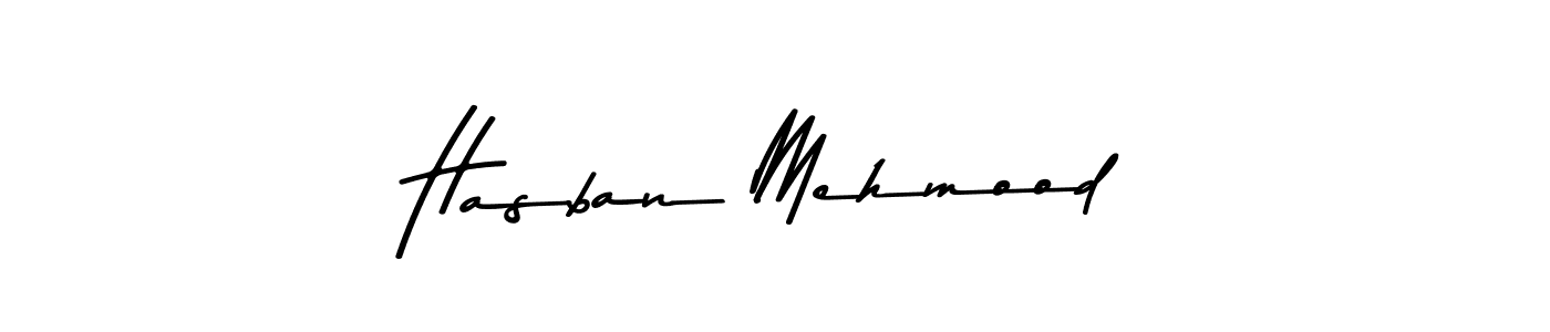 Make a beautiful signature design for name Hasban Mehmood. With this signature (Asem Kandis PERSONAL USE) style, you can create a handwritten signature for free. Hasban Mehmood signature style 9 images and pictures png
